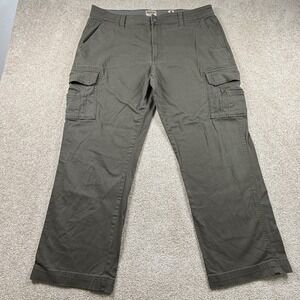 Redhead Mens Cargo Pants 38x30 Olive Green Stretch Cotton Straight Leg RN74747
